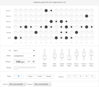 WebAudio Drum Machine 1.0